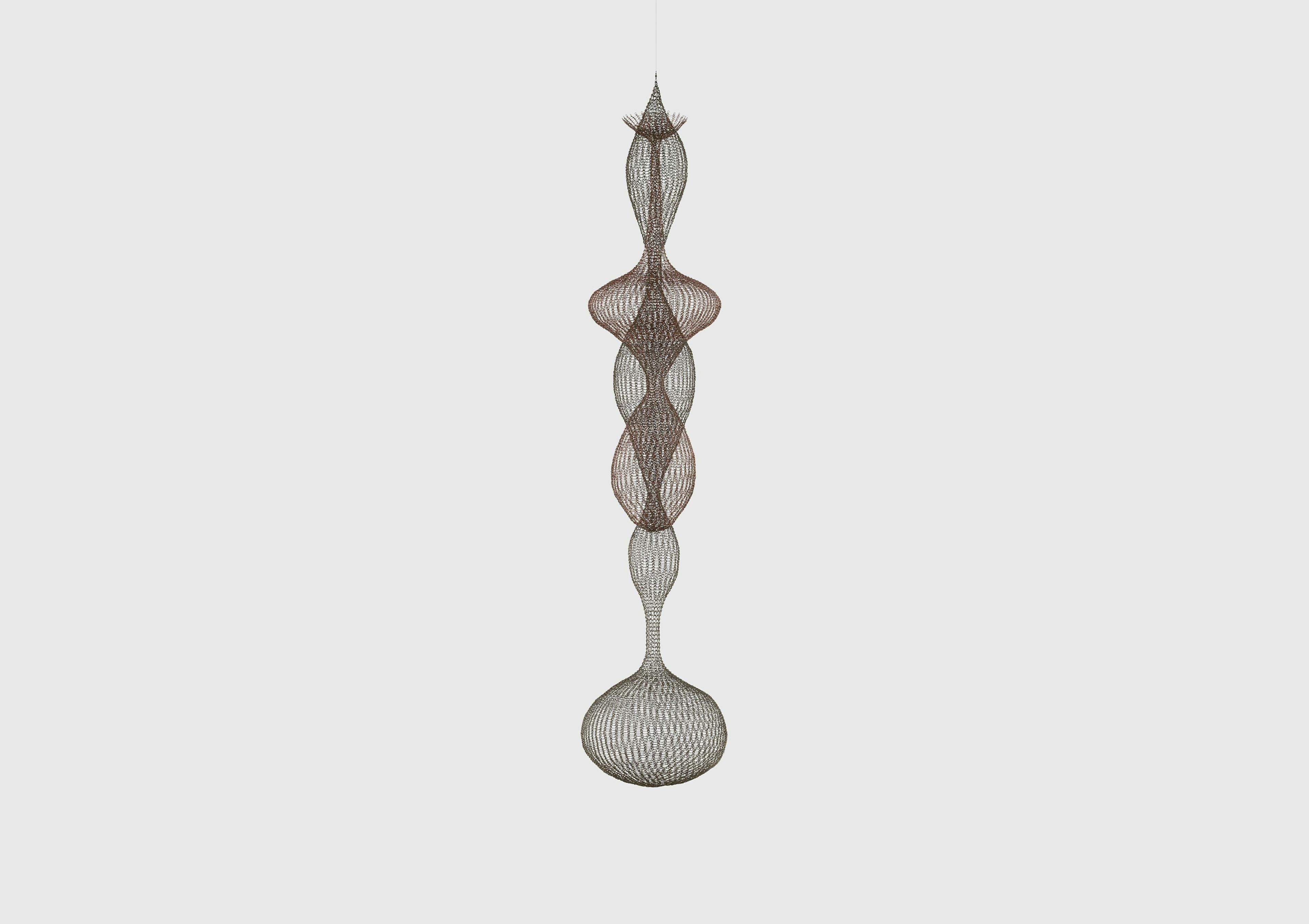 A mixed media artwork by Ruth Asawa, titled Untitled (S.237, Hanging Six-Lobed, Interlocking Continuous Form), circa 1958.
